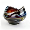 Image 3 : HAND BLOWN SWIRL ART GLASS BOWL SCULPTURE