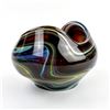 Image 4 : HAND BLOWN SWIRL ART GLASS BOWL SCULPTURE