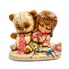 Image 1 : RAGGEDY ANN TEDDY BEAR & GIRL CHALKWARE STATUE