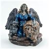Image 1 : HAND CRAFTED ANGEL LION & LAMB CERAMIC FIGURINE