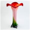 Image 2 : LARGE HAND BLOWN ART GLASS VASE - MURANO STYLE