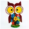 Image 1 : VINTAGE PAPER MACHE FLORAL FOLK ART LOOKING OWL