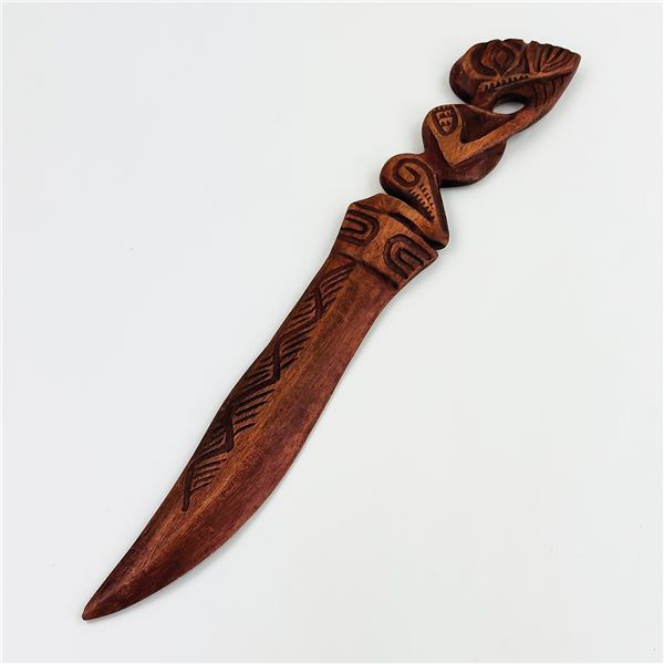 HANDMADE KNIFE-LIKE WOOD CARVING - TAHITI TIKI?