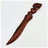Image 1 : HANDMADE KNIFE-LIKE WOOD CARVING - TAHITI TIKI?