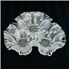 Image 3 : VTG MIKASA 3-PART FROSTED SUNFLOWER STYLED DISH