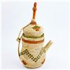 Image 1 : HAND MADE WOVEN LIDDED KETTLE BASKET SCULPTURE