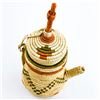 Image 5 : HAND MADE WOVEN LIDDED KETTLE BASKET SCULPTURE