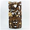 Image 1 : HAND CARVED WOOD MASK - MAYAN WALL DECOR