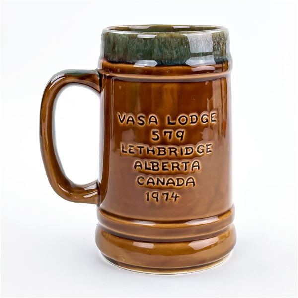 VTG VASA LODGE LETHBRIDGE STEIN MUG BY N GRAVSEN