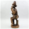 Image 4 : VINTAGE 16” FOLK ART WOOD CARVING - MAN & GUITAR