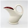 RED WHITE TEXTURE CERAMIC CREAMER CROWN DEVON