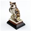 Image 4 : CERAMIC PORCELAIN HORNED OWLS FIGURINE STATUE