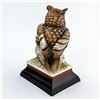 Image 7 : CERAMIC PORCELAIN HORNED OWLS FIGURINE STATUE