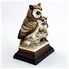 Image 8 : CERAMIC PORCELAIN HORNED OWLS FIGURINE STATUE