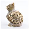 Image 3 : STONE CARVED FIGURINE SCULPTURE - CAT INSIDE A CAT