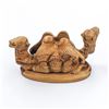 Image 2 : OLIVE WOOD CARVED NAPKIN HOLDER - CAMEL- ISREAL