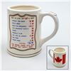CERAMIC HOW TO LIVE ON $15.00 WEEK BEER MUG CUP