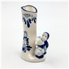 Image 3 : BLUE DELFT DUTCH BOY GIRL KISSING HEART BUD VASE