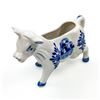 Image 1 : LARGE DELFT BLUE PORCELAIN COW CREAMER FIGURINE