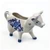 Image 2 : LARGE DELFT BLUE PORCELAIN COW CREAMER FIGURINE