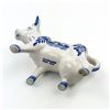 Image 3 : LARGE DELFT BLUE PORCELAIN COW CREAMER FIGURINE