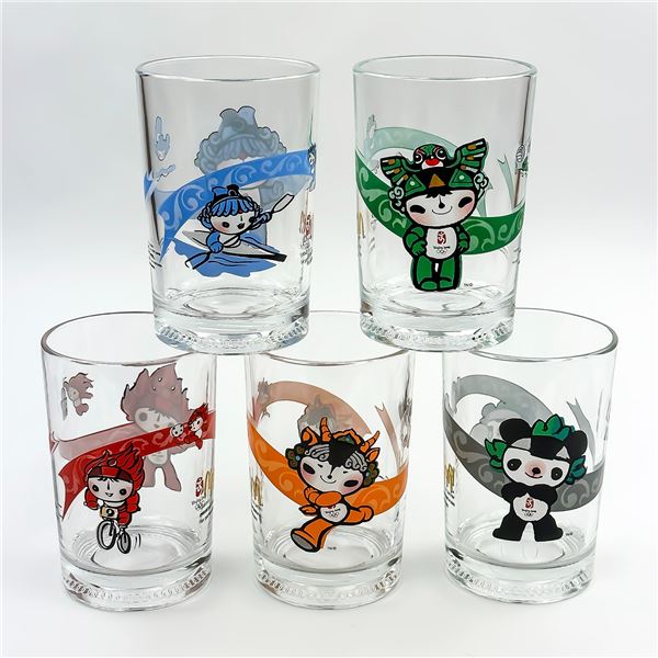 MCDONALDS 2008 BEJING OLYMPIC MASCOT GLASS SET