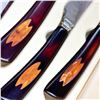 Image 5 : VINTAGE GLO-HILL CARVING SET - BAKELITE HANDLES