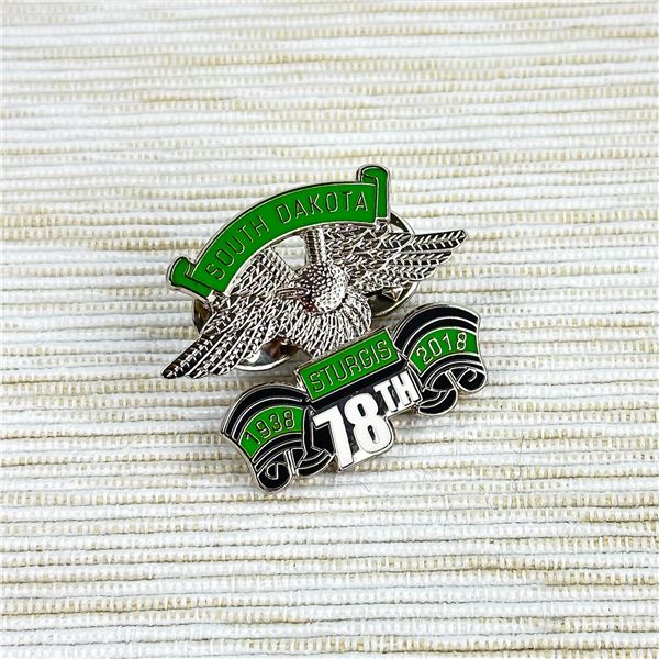 78TH STURGIS OFFICIAL EAGLE WING BIKER PIN - NEW