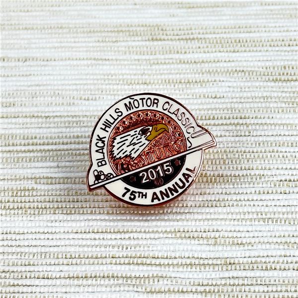 75TH STURGIS BIKER RALLY OFFICIAL LOGO PIN - NEW