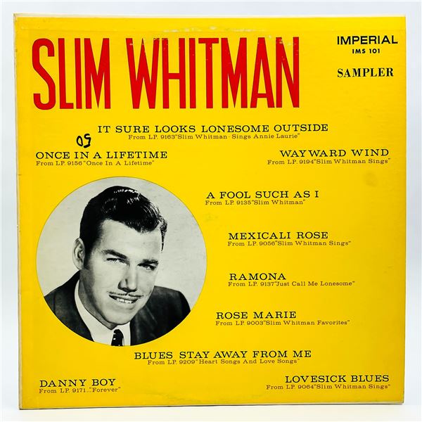 SLIM WHITMAN SAMPLER VINYL LP RECORD ALBUM Slim whitman sampler vinyl lp record album
