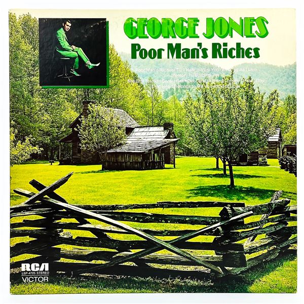 GEORGE JONES - POOR MAN’S RICHES- VINYL LP RECORD