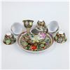 Image 3 : VINTAGE MINIATURE ORIENTAL FLORAL & GOLD TEA SET