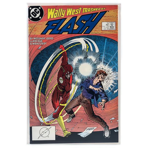 WALLY WEST TRASHED BY FLASH #15 - 1988 DC COMICS