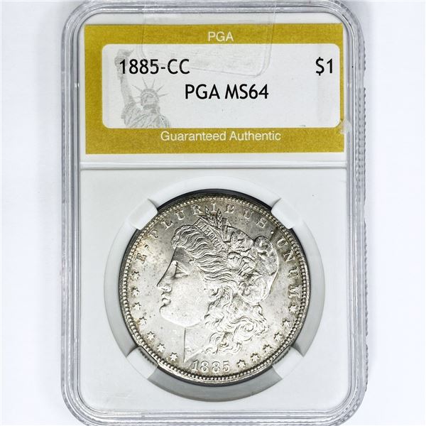 1885-CC Morgan Silver Dollar PGA MS64