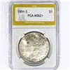 Image 1 : 1891-S Morgan Silver Dollar PGA MS62+