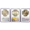 Image 2 : 1923 Set (3) Silver Peace Dollar NGC MS64