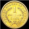 Image 2 : 1851 Rare Gold Dollar CLOSELY UNCIRCULATED