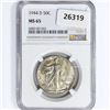 Image 1 : 1944-D Walking Liberty Half Dollar NGC MS65