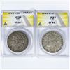 Image 1 : 1878 7TF Set (2) Morgan Silver Dollar ANACS