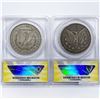 Image 2 : 1878 7TF Set (2) Morgan Silver Dollar ANACS