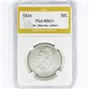 Image 1 : 1834 Capped Bust Half Dollar PGA MS63+ Sm Dt Sm Lt