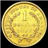 Image 2 : 1851 Rare Gold Dollar CLOSELY UNCIRCULATED