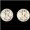 (2) 1921-S Walking Half Dollars NICELY CIRCULATED