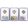 Image 2 : 1942-D Set (3) Mercury Silver Dime NGC MS65 FB