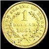 Image 2 : 1851 Rare Gold Dollar CLOSELY UNCIRCULATED