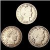 Image 1 : (3) Barber Half Dollars (1899, (2) 1904-S) NICELY