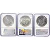 Image 2 : 1987 Set (3) American Silver Eagles NGC MS69