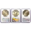 Image 2 : 1923 Set (3) Silver Peace Dollar NGC MS64
