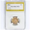 Image 1 : 1866 Indian Head Cent PGA MS62 RED