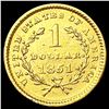 Image 2 : 1851 Rare Gold Dollar CLOSELY UNCIRCULATED